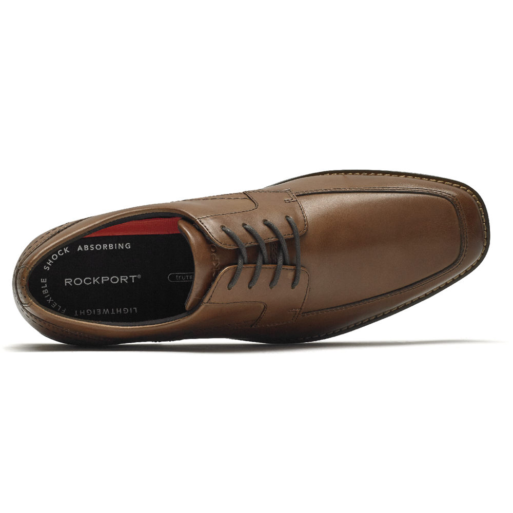 Rockport Singapore Mens Oxfords - Braylon Apron Toe Brown - FX6239087